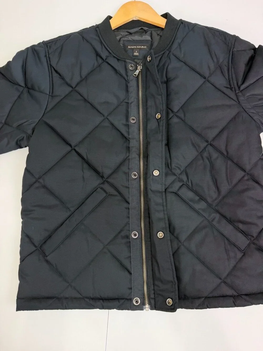 Banana Republic Black Diamond Quilted Bomber Insulated Jacket - Mens Size Small
